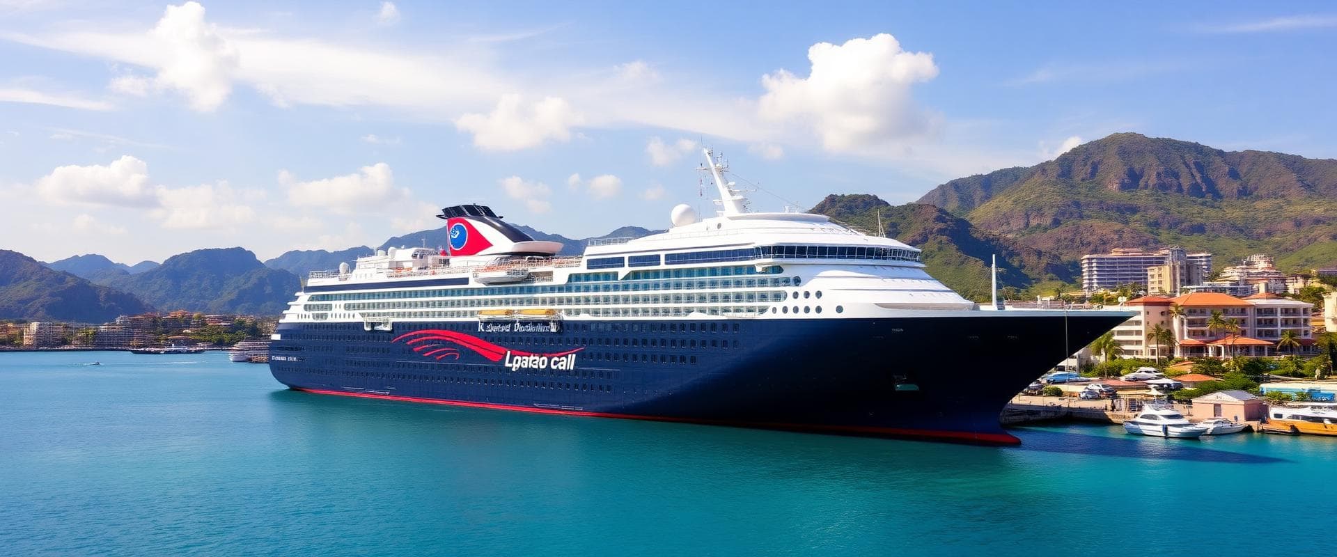 Cruise ship in port
